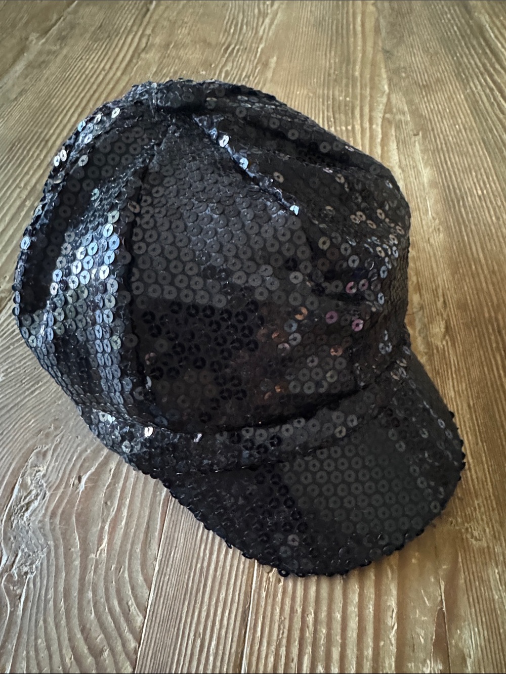 Justice Black Sequin Cap